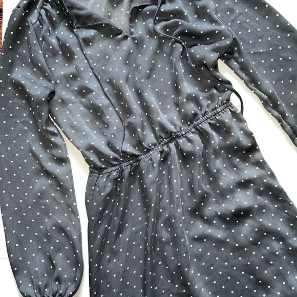 HM DRESS LOT OF 2 XS/S size 4 gray polka dot black yellow bugs - Picture 5 of 8